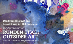 Ausschnitt eines in der Ausstellung zu sehenden Bildes mit einem kurzen Infotext
