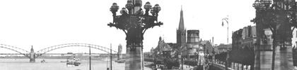 around 1905 | Rhine promenade
In the background, the first permanent Rhine bridge of
1898.