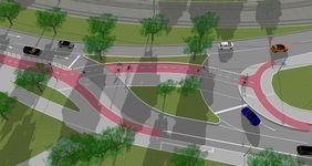 Die Stadtverwaltung hat dem Ordnungs- und Verkehrsausschuss in seiner Sitzung am 24. November die Anschlussplanung für die Hofgartenrampe vorgestellt. Grafik: Amt für Verkehrsmanagement