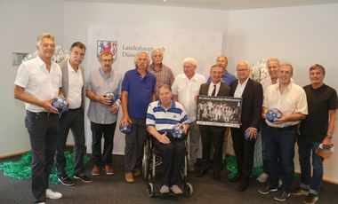 Gruppenbild mit den Handball-Weltmeistern von 1978; Foto: Lammert