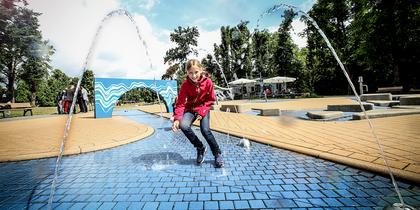 Viel Spaß bieten die Wasserspielplätze