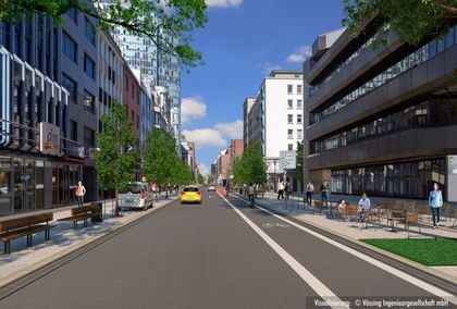 Visualisierung der zukünftigen Straßengestaltung