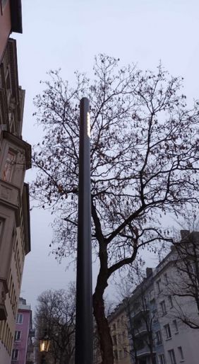 Lichtstele an der Flügelstraße © Landeshauptstadt Düsseldorf