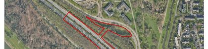 Ein Luftbild des Plangebietes "Überbauung Münchener Straße", das Luftbild ist von der Landeshauptstadt Düsseldorf.