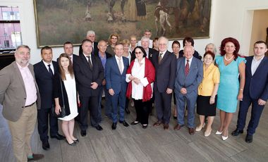 Empfang einer rumänischen Delegation im Rathaus