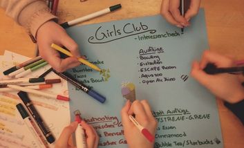 Girls Club in der Einrichtung TWENTY ONE in der Schiessstraße, Foto der Jugendfreizeiteinrichtung, Landeshauptstadt Düsseldorf