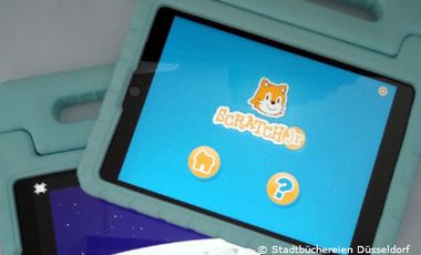 Foto mit zwei TabletPC und der Scratch Oberfläche