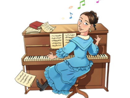 Clara Schumann (Zeichnung von Max Beindorf)