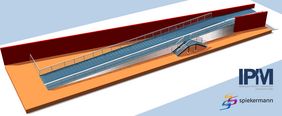 Visualisierung der geplanten Fahrradrampe unterhalb der Oberkassler Brücke