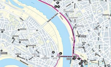 Carte avec un parcours accessible pour la 1ère  étape le samedi 1er juillet