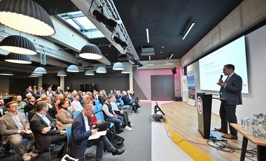 Oberbürgermeister Dr. Stephan Keller beim vierten Netzwerktreffen des Düsseldorfer Klimapaktes © Landeshauptstadt Düsseldorf/ Michael Lübke 